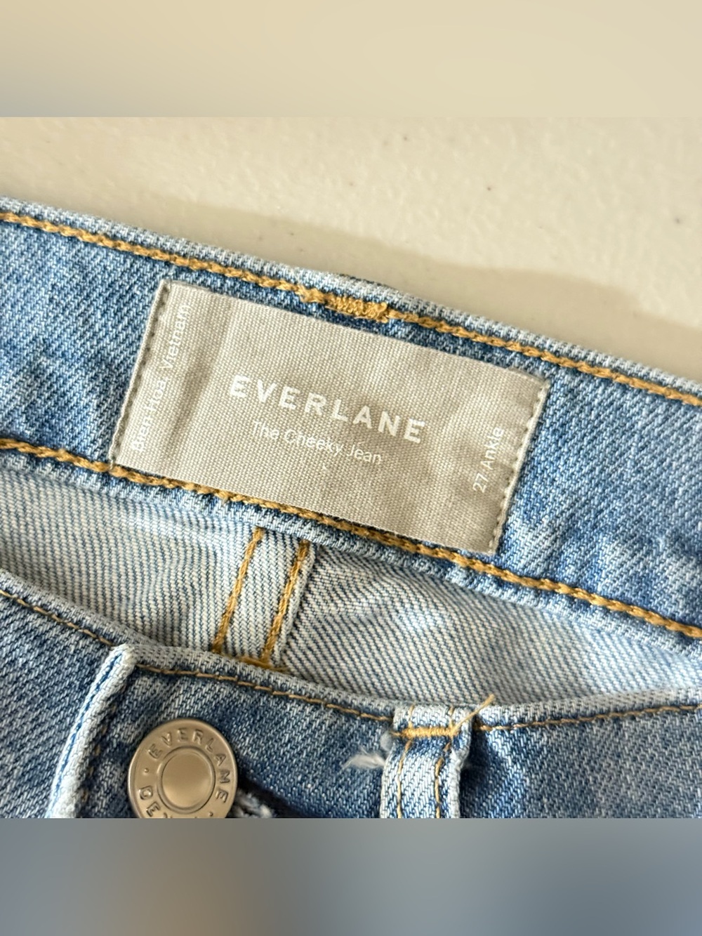 Everlane The Cheeky Jean Womens 27 Ankle Straight High Rise Light Wash Denim - Picture 6 of 7